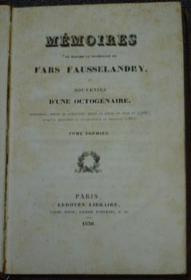 MÃ©moires de Madame la Vicomtesse de Fars Fausselandry ou Souvenirs d Ã¯Â¿Â½ une OctogÃ©naire