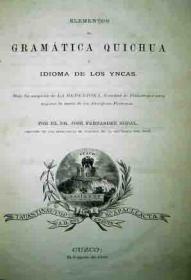 Elementos de GramÃ¡tica Quichua o Idioma de los Yncas