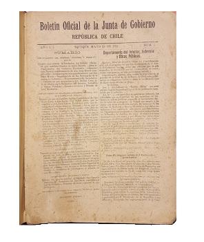 BoletÃ­n Oficial de la Junta de Gobierno RepÃºblica de Chile (Mayo a Agosto 1891)