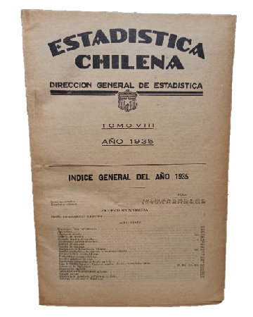 EstadÃ­stica Chilena Tomo VIII 1935