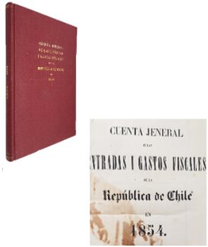 Cuenta de los Ingresos i Gastos que tuvo la RepÃºblica de Chile en el aÃ±o de 1854
