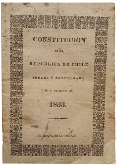 ConstituciÃ³n de la RepÃºblica de Chile Jurada y Promulgada el 25 de Mayo de 1833
