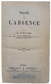 TraitÃ© de L'Absence (Cours de Code NapoleÃ³n II )