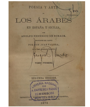PoesÃ­a y Arte de los Ãrabes en EspaÃ±a y Sicilia