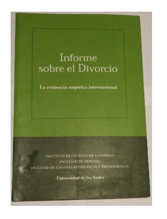 Informe Sobre el Divorcio