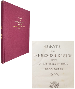 Cuenta de los Ingresos i Gastos que tuvo la RepÃºblica de Chile en el aÃ±o de 1853