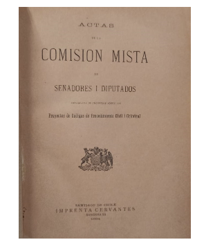 Actas de la ComisiÃ³n Mista de Senadores i Diputados, Encargada de Informar Sobre los Proyectos de CÃ³digos de Procedimientos Civil i Criminal