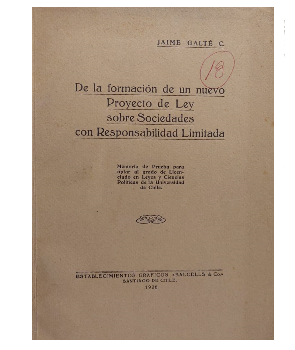 De la FormaciÃ³n de un Nuevo Proyecto de Ley Sobre Sociedades con Responsabilidad Limitada