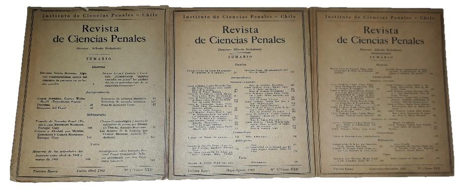 Revista de Ciencias Penales 3 Tomos Tomo XXII (completa)