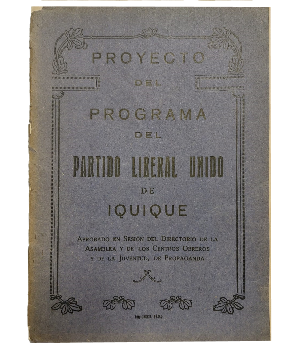 Proyecto del Programa del Partido Liberal Unido de Iquique