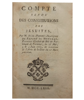 Compte Rendu des Constitutions des Jesuites
